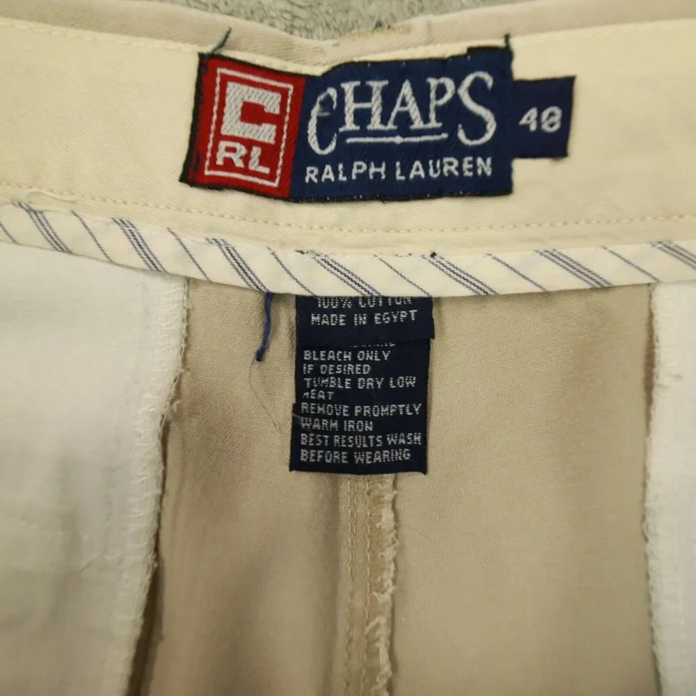 Chaps Ralph Lauren Vintage Men's‎ Khaki Pleat Front Shorts size 40